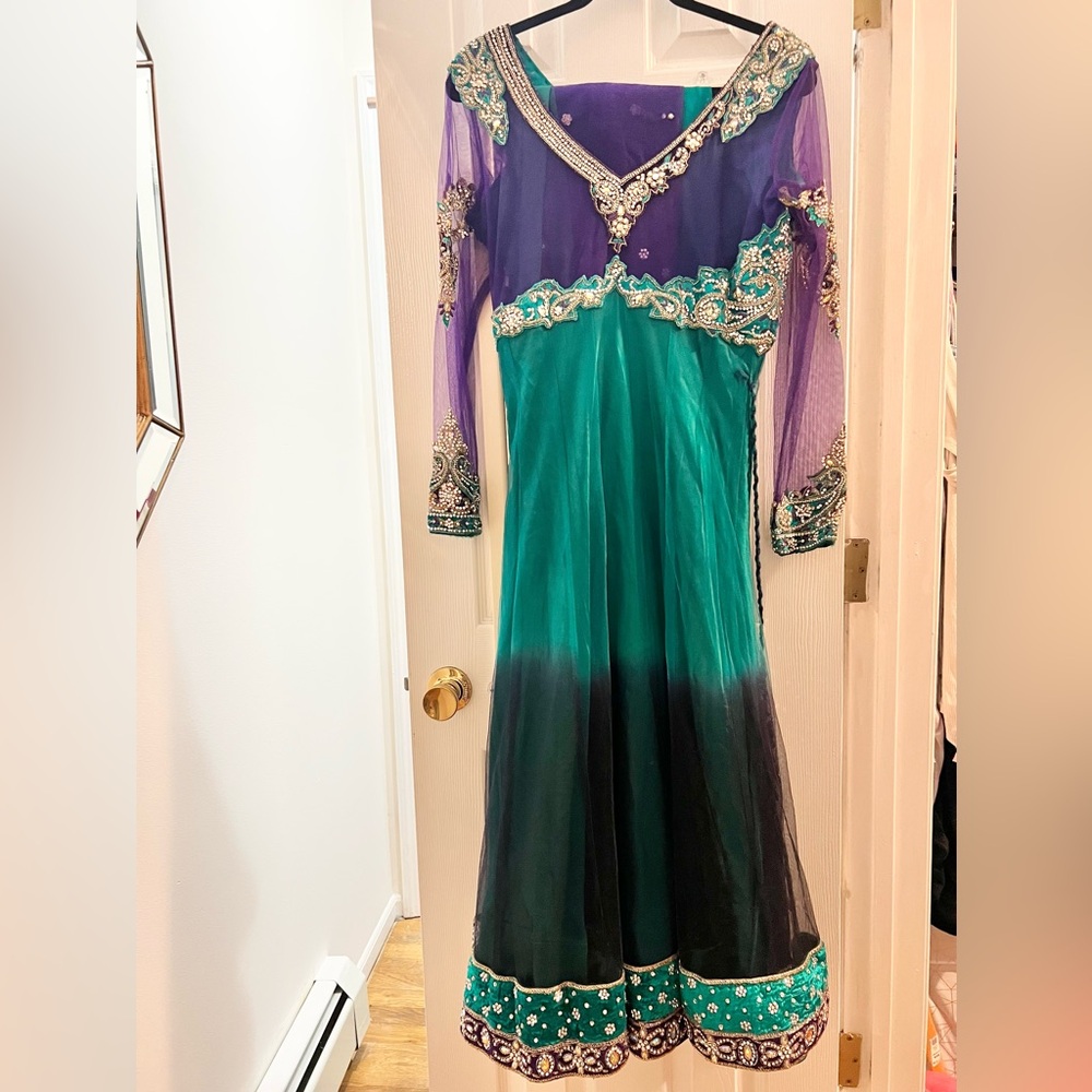 Indian Dress- Anarkali outfit. Indian wedding, party outfits.